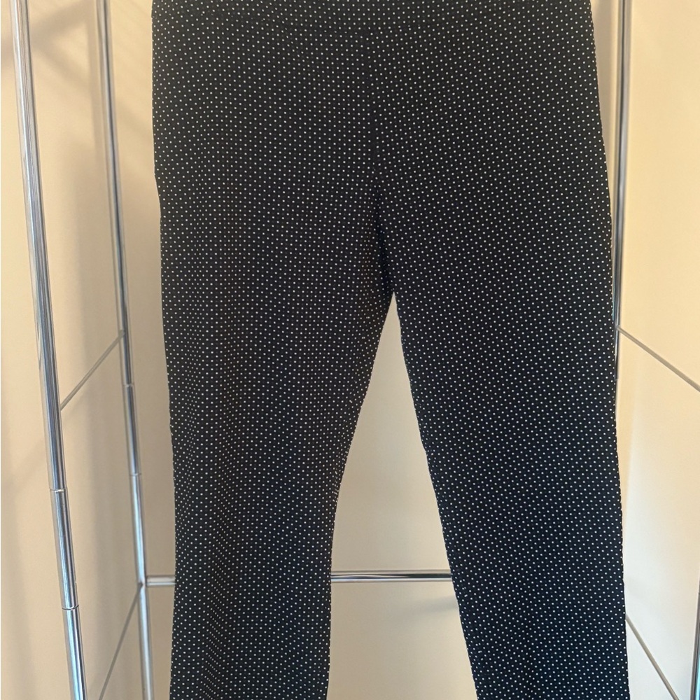 Zac & Rachel Black and White Dotted Straight Leg Pants